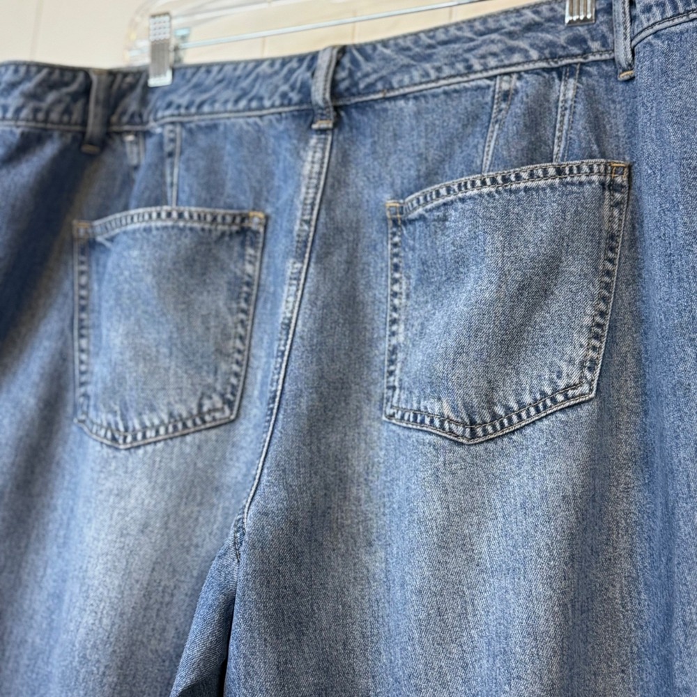 Talbots Womens Medium Wash Patch Pocket Straight Leg Crop Jeans Blue Size 16W - Picture 5 of 12